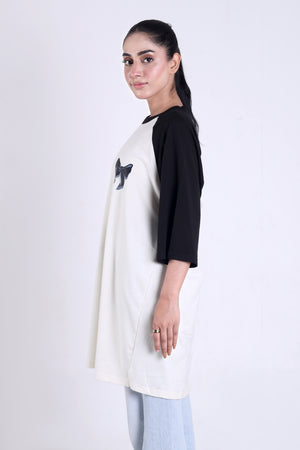 Women Oversized T-Shirt - Relaxed-fit | Butterfly
