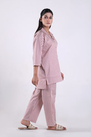 Women's Sleepwear Suit - Pink Stripe