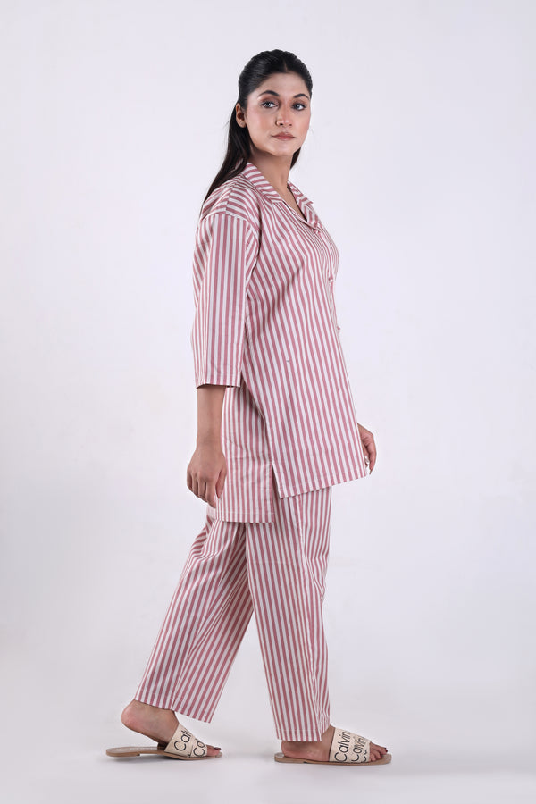 Women's Sleepwear Suit - Pink Stripe