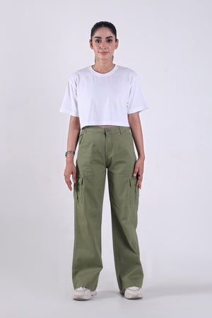 Women's Cargo High waisted - Sage Green