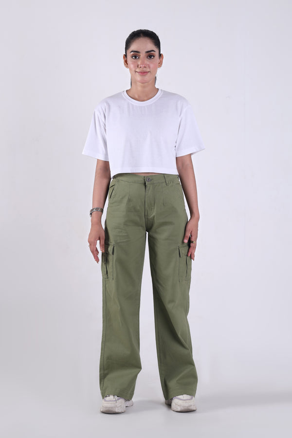 Women's Cargo High waisted - Sage Green
