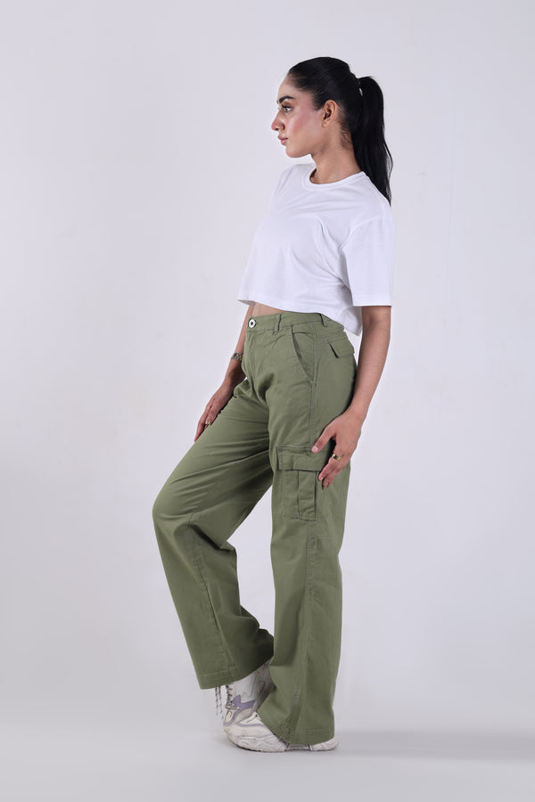 Women's Cargo High waisted - Sage Green