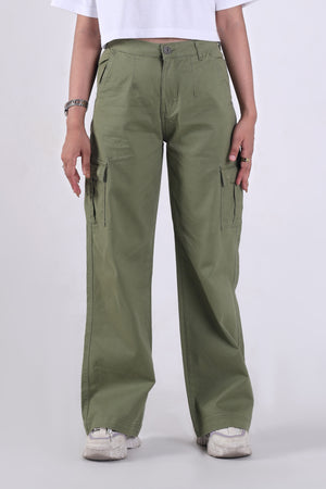 Women's Cargo High waisted - Sage Green