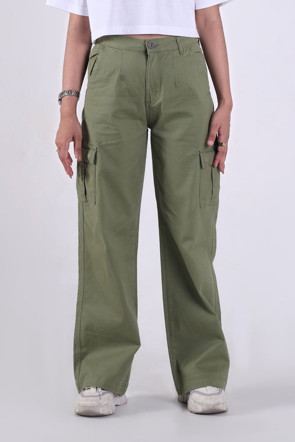 Women's Cargo High waisted - Sage Green