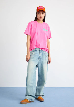 Women Oversized - Pinky T-Shirt | Puff Print