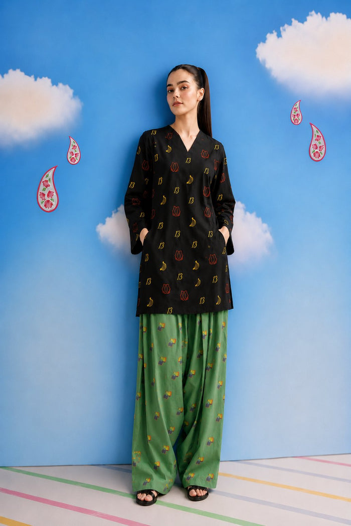 Women Cotton Loungewear - Midnight Motif