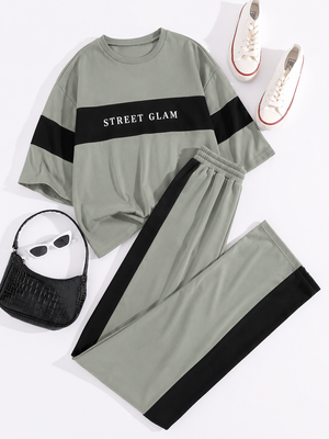 Street Glam Co-Ord Set- Pastel Green