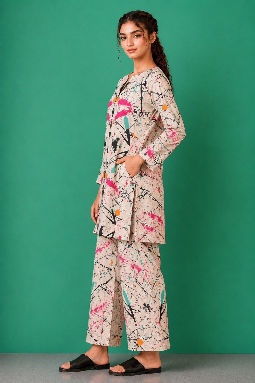 Women Loungewear- Pink Splash
