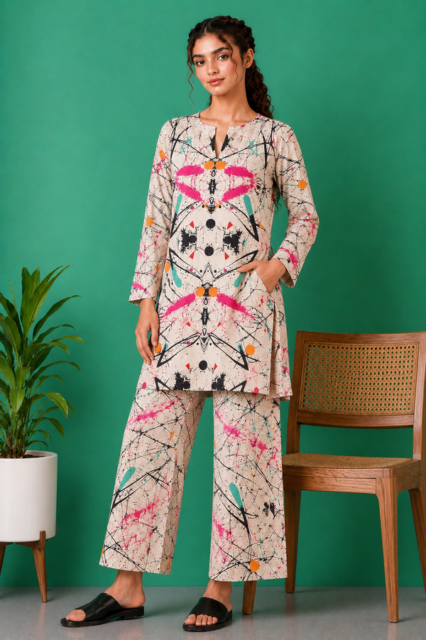 Women Loungewear- Pink Splash