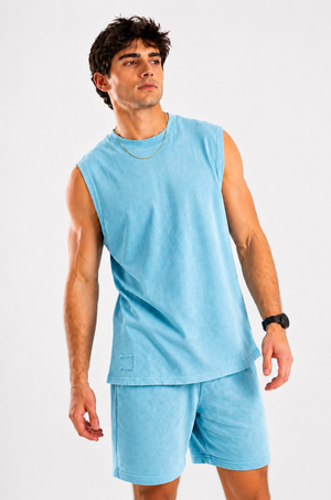 Vintage Sky Blue Oversized Tank