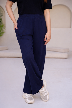 Women Knitted Pajama - Navy