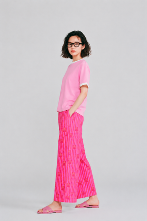 Women Loungewear Barbie Street Wide Leg Pajamas | 100% Cotton
