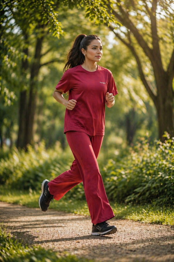 Women Knitted Loungewear - Wine