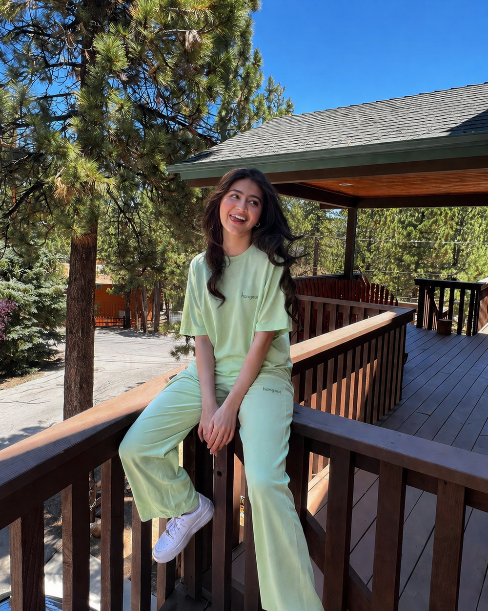 Women Knitted Loungewear - Pastel Green