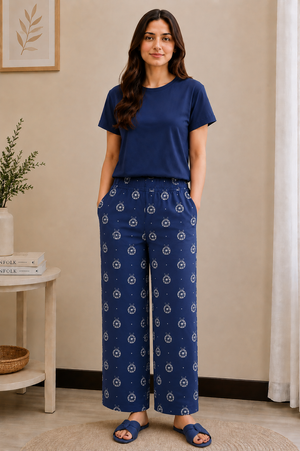 Women Loungewear Dark blue student society  100% Cotton