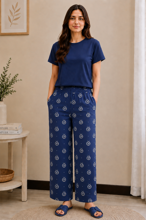 Women Loungewear Dark blue student society  100% Cotton
