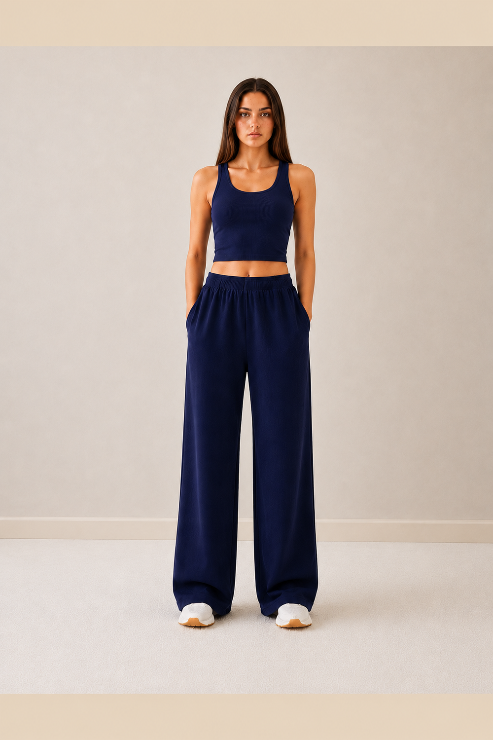 Women Knitted Pajama - Navy