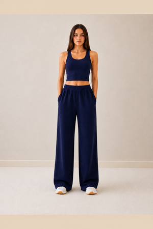 Women Knitted Pajama - Navy