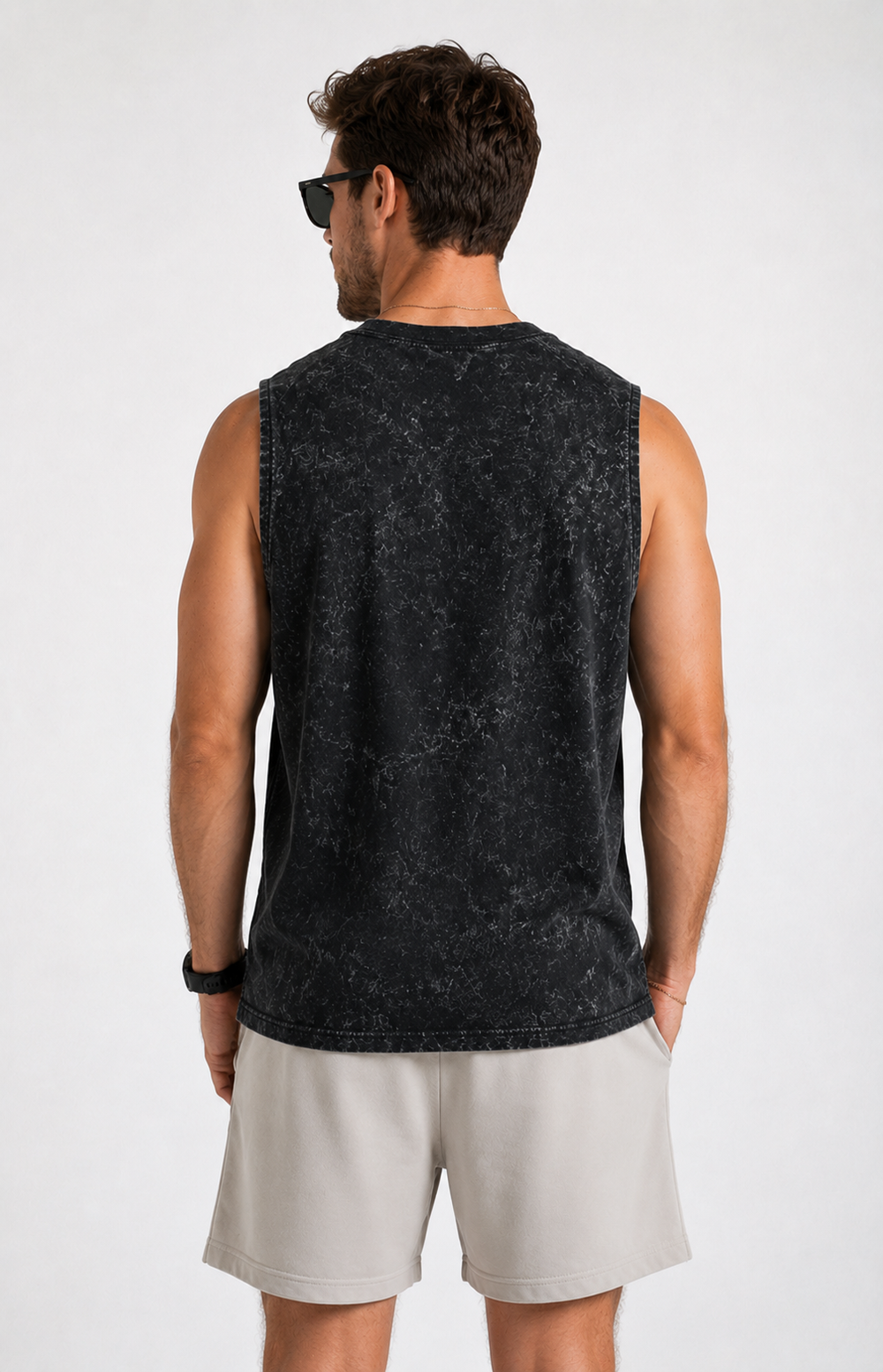 Signature Washed Tank Top | Black |