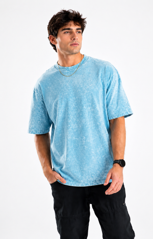 Vintage Sky Blue Oversized Tee