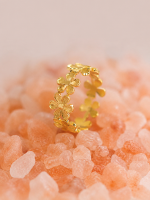 Floral Blossom Adjustable Ring