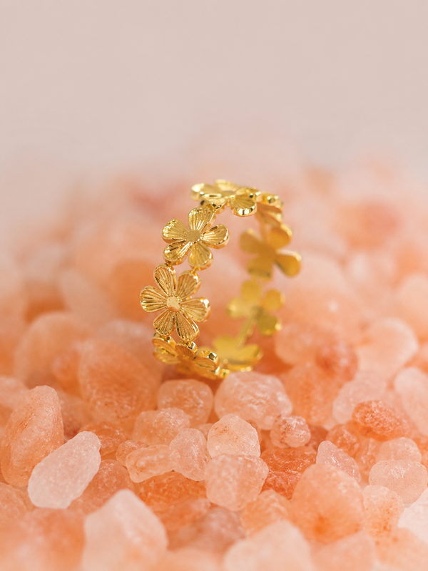 Floral Blossom Adjustable Ring