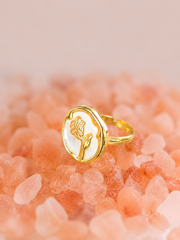 Vintage Floral Statement Adjustable Ring