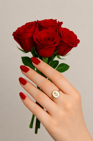 Vintage Floral Statement Adjustable Ring