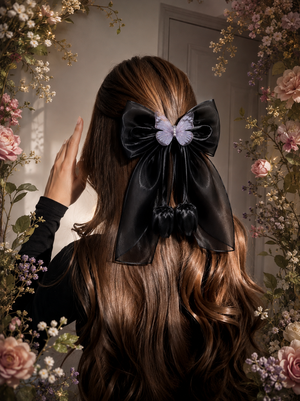 Elegant Butterfly Tulip Hair Bow Clip 🦋