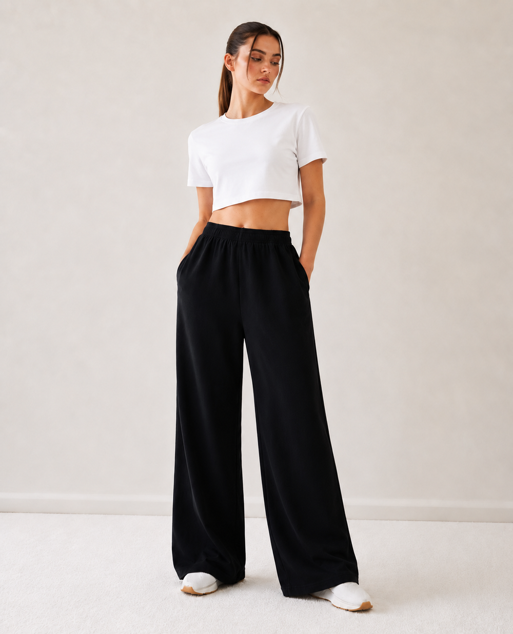 Women Knitted Pajama - Black