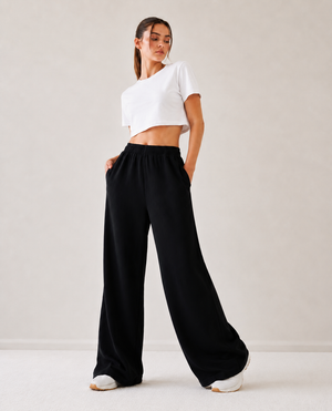 Women Knitted Pajama - Black