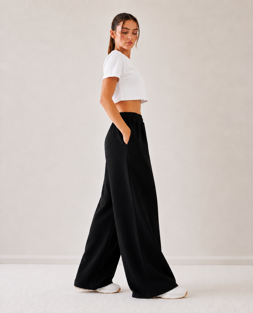 Women Knitted Pajama - Black