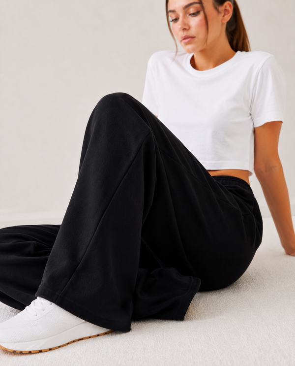 Women Knitted Pajama - Black