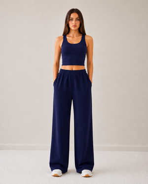 Women Knitted Pajama - Navy