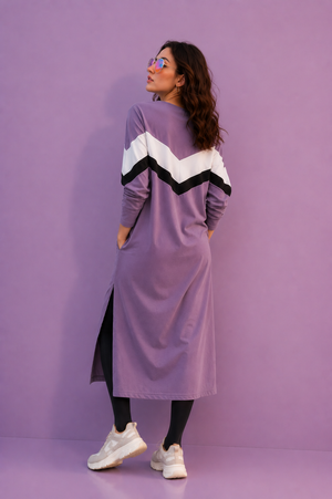 Women Long Top - Zig Zag