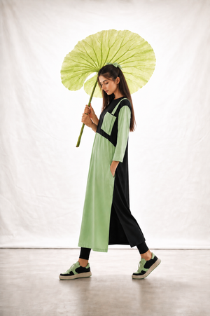 Women Long Top - Pastel Green