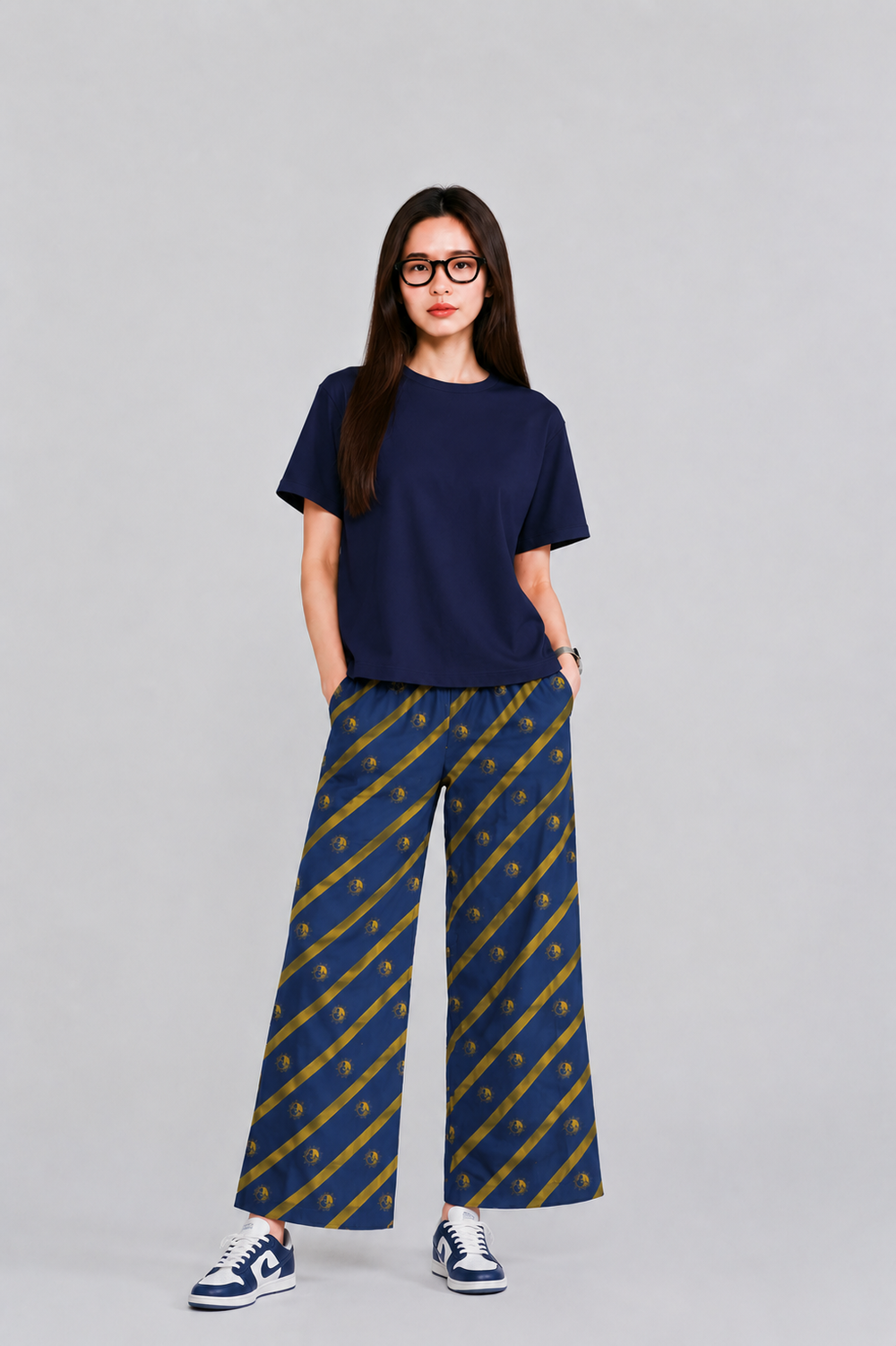 Loungewear Pajama- Blue Yellow Stripe