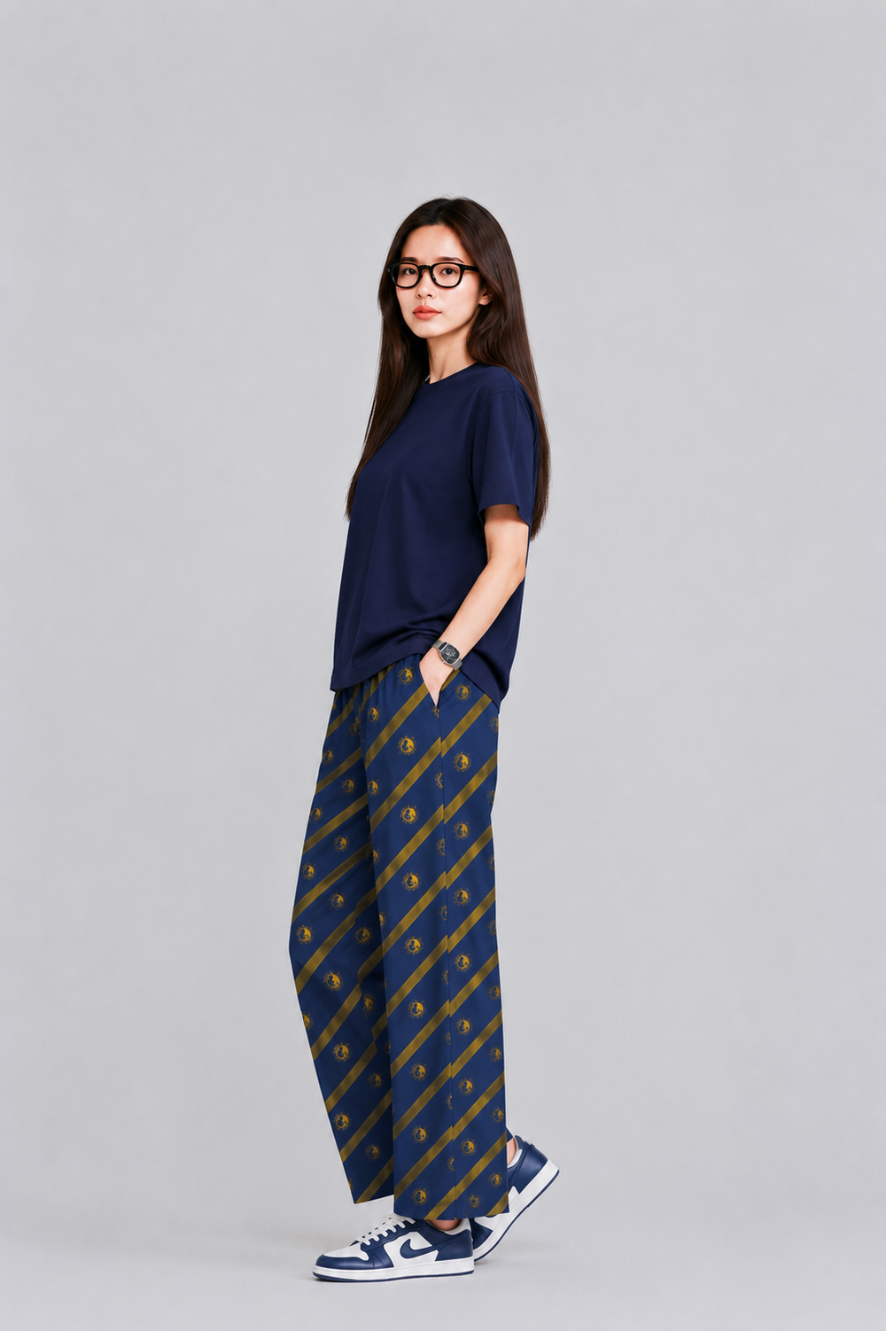 Loungewear Pajama- Blue Yellow Stripe