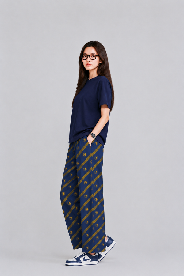 Loungewear Pajama- Blue Yellow Stripe