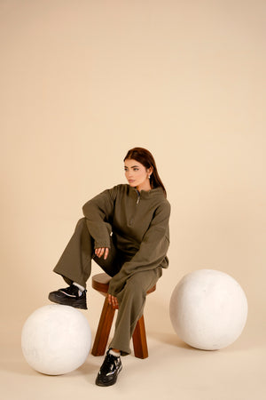 Women Track Suit | Olive Green