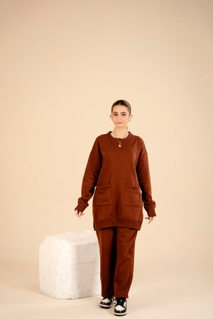 Women Loungewear Coord Set | Chocolate Brown