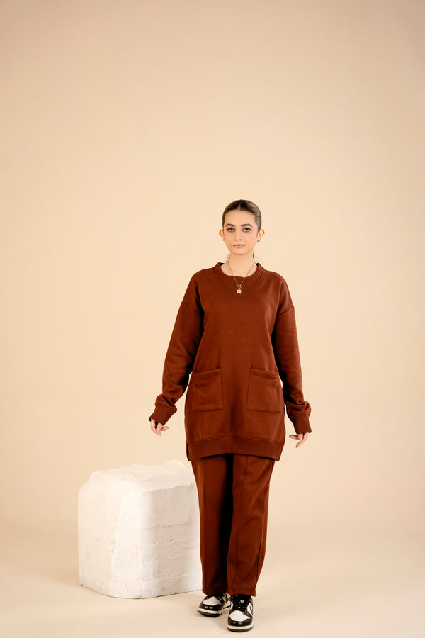 Women Loungewear Coord Set | Chocolate Brown