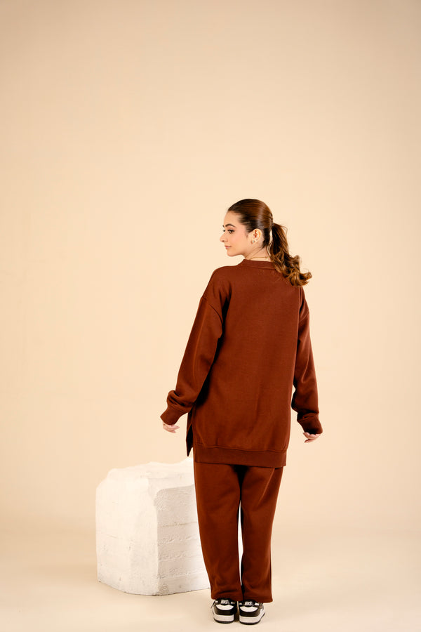 Women Loungewear Coord Set | Chocolate Brown