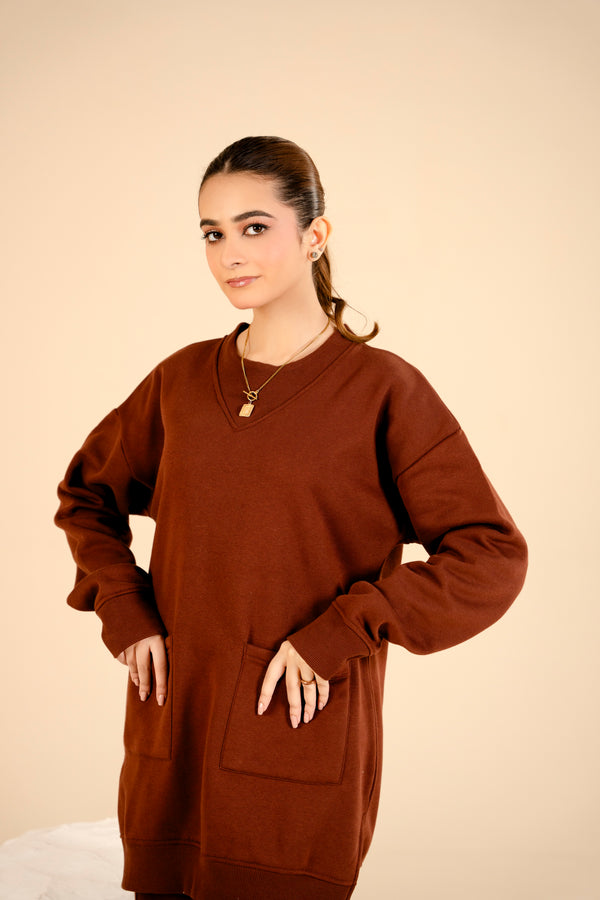 Women Loungewear Coord Set | Chocolate Brown