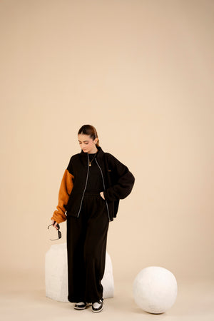 Women Zipper | Cute Teddy Bear | Black