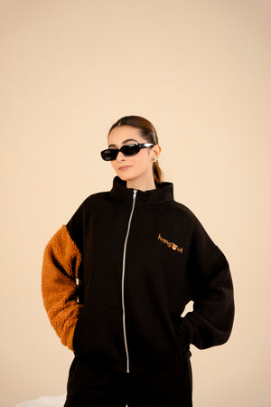 Women Zipper | Cute Teddy Bear | Black