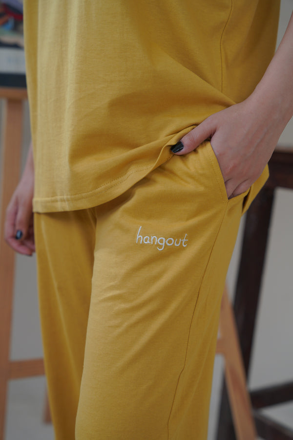 Women Knitted Loungewear - Mustard