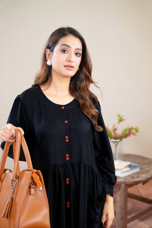 Women Classic Loungewear Top - Black