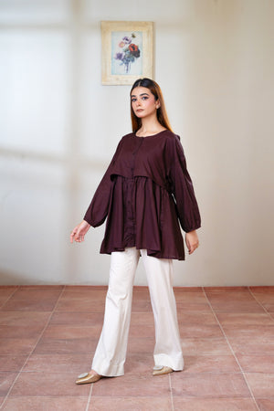 Women Loungewear Top - Chocolate