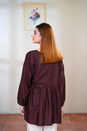 Women Loungewear Top - Chocolate